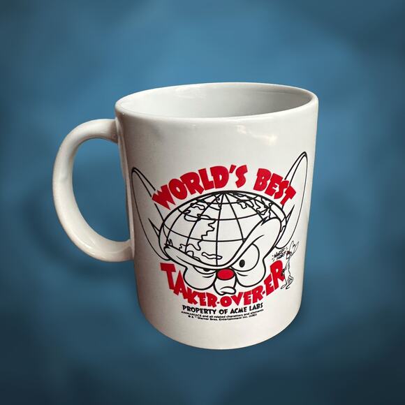 Animaniacs PINKY AND THE BRAIN WORLDS BEST Ceramic Mug LOOTCRATE Exclusive New - Picture 6 of 9